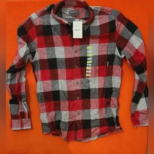 Eddie Bauer Men's Small Flannel Shirt Long Sleeve Plaid